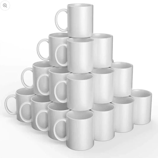Coque-sublimation.fr Mug Lot de 48 mugs blancs à sublimation – Mugs céramique 330 ml Lot de 48 mugs blancs à sublimation – Mugs céramique 330 ml