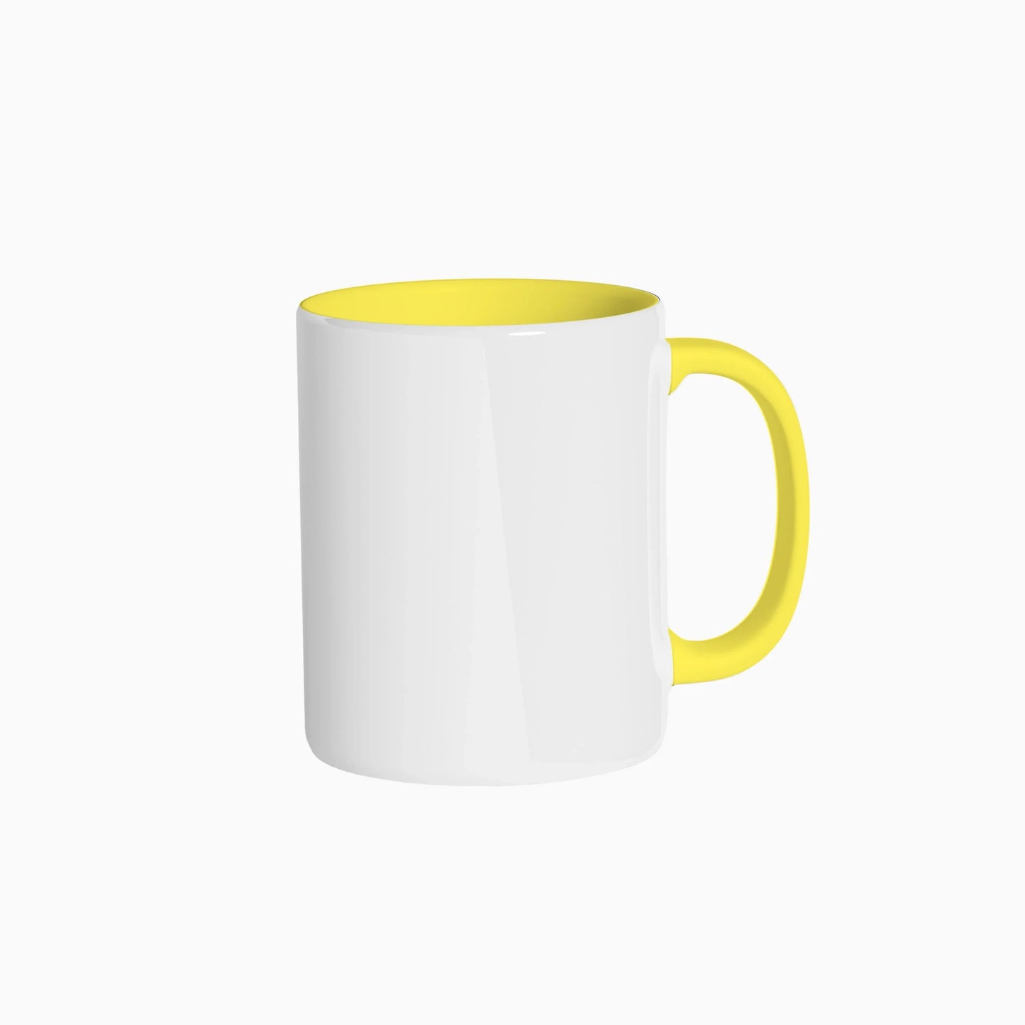 Coque sublimation Mug Jaune Mug bicolores en céramique Mug sublimation bicolores avce boîte de transport