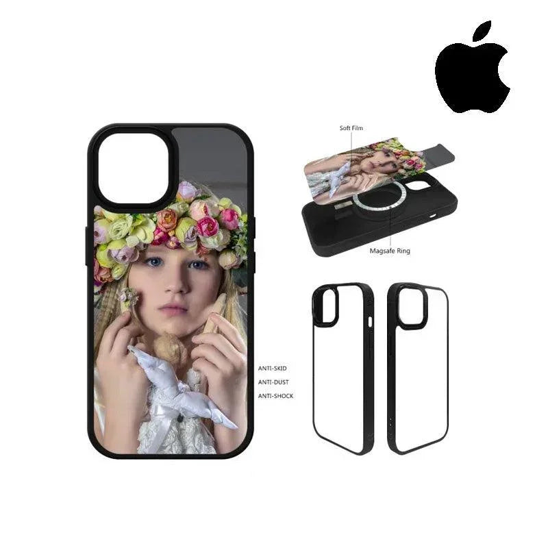Coque-sublimation.fr Coque Sublimable Coque Sublimation Apple Compatible MagSafe - Contour noir Coque Sublimation Apple Compatible MagSafe - Contour noir